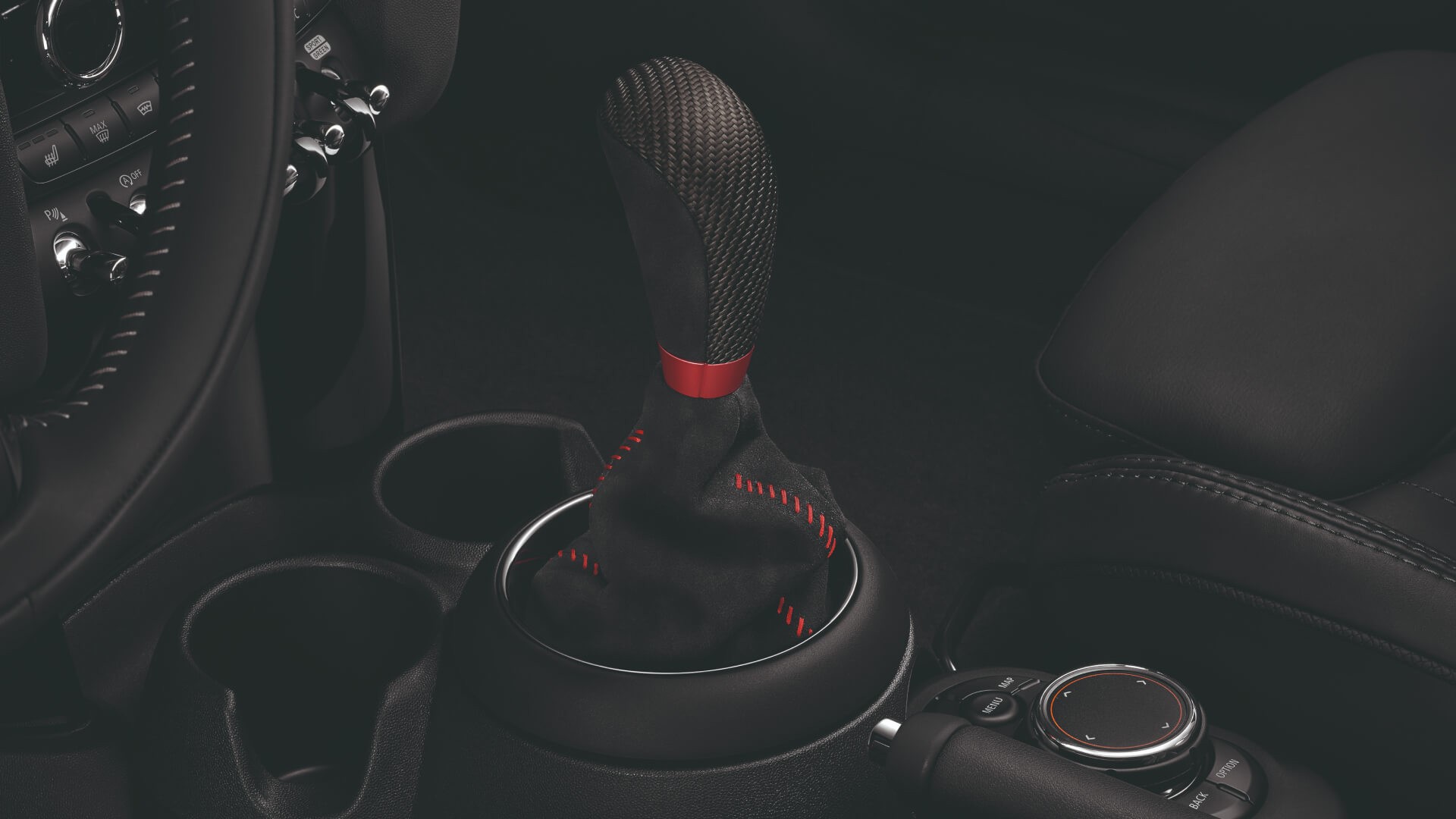 MINI John Cooper Works – pomello della leva del cambio – carbonio e alcantara